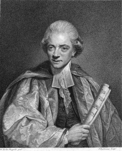 Charles Burney (1726-1814) inciso da Francesco Bartolozzi (1727-1815) pubblicato nel 1784 da Joshua Reynolds